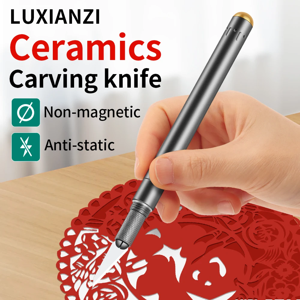 Pocket Knife Ceramic - LUXIANZI Keramiek Blade Carving Mes Aluminium