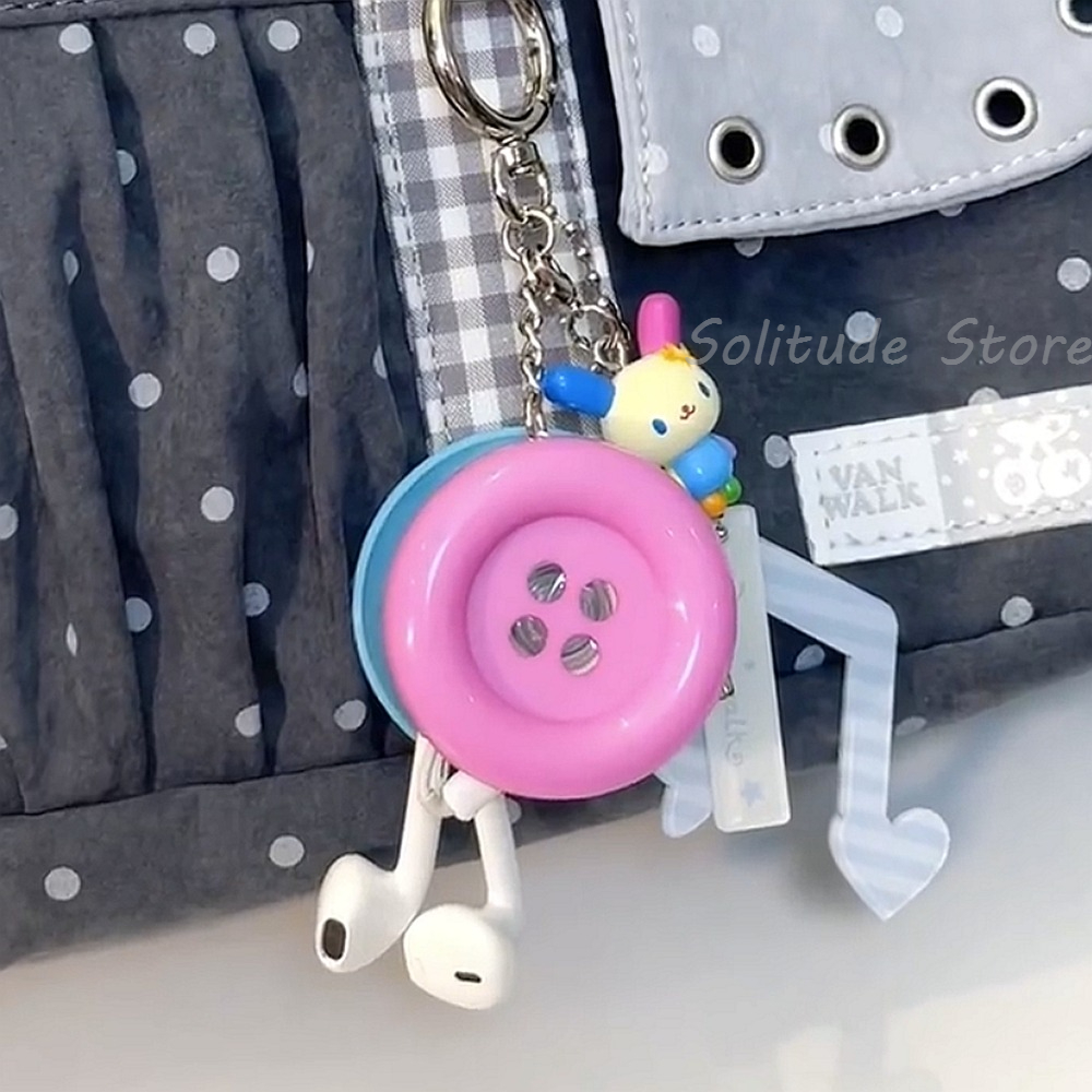 Cable Winder Keychain - Vintage Y2K extra grote knop oortelefoon
