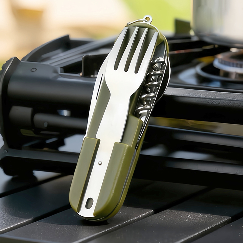 Pocket Knife Ceramic - Nieuwe roestvrijstalen 7-in-1 campingbestekset - Opvouwbaar