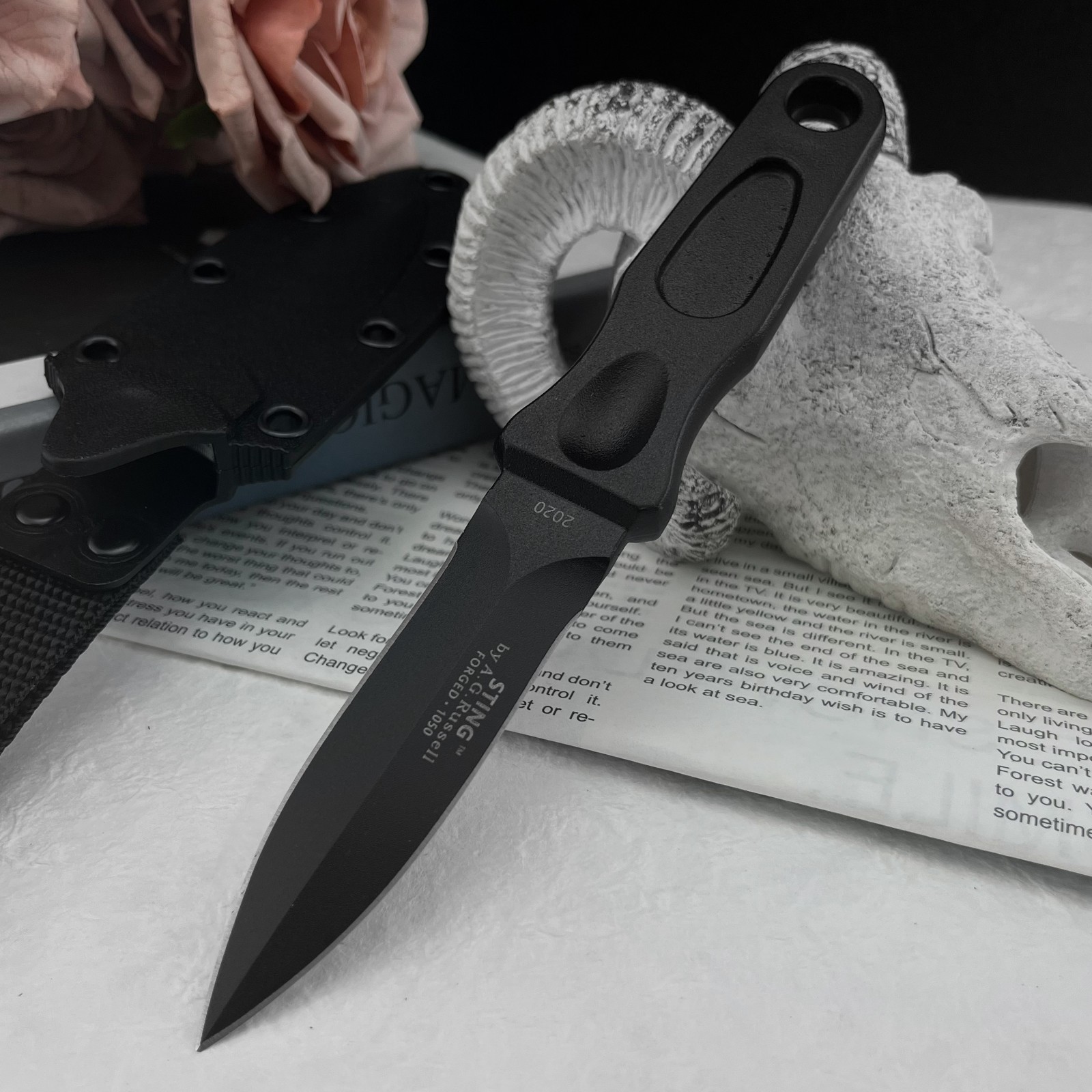 Edc Everyday Carry Gear - Multifunctioneel vaststaand mes van 8Cr13MoV staal,